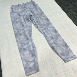 YOGALICIOUS leggings full length women blue‎ cloud pattern size small stretch